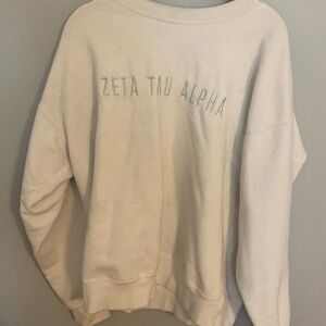 Zeta Tau Alpha White crewneck size L